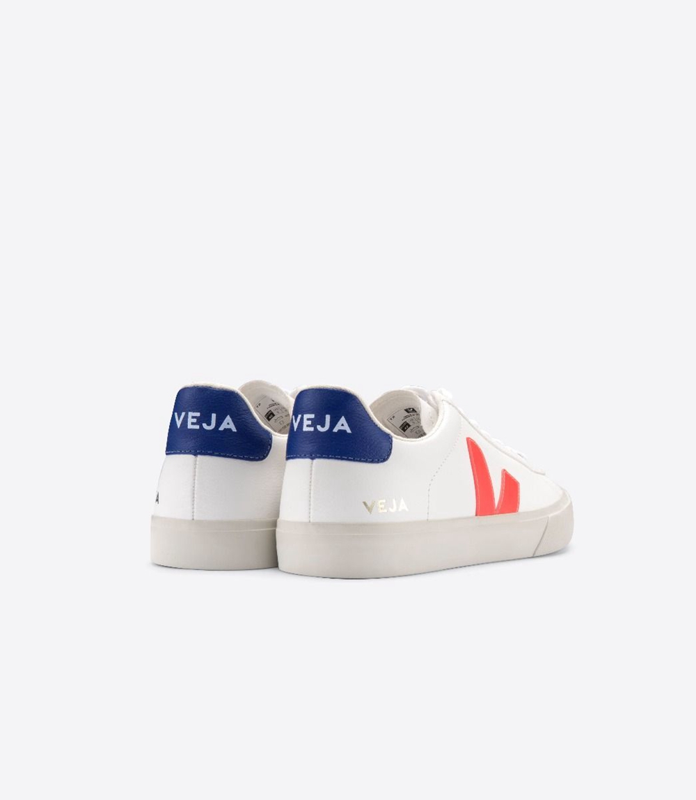 Veja Campo Chromefree メンズ ランニングシューズ 白 ネイビー | SWZK-83254