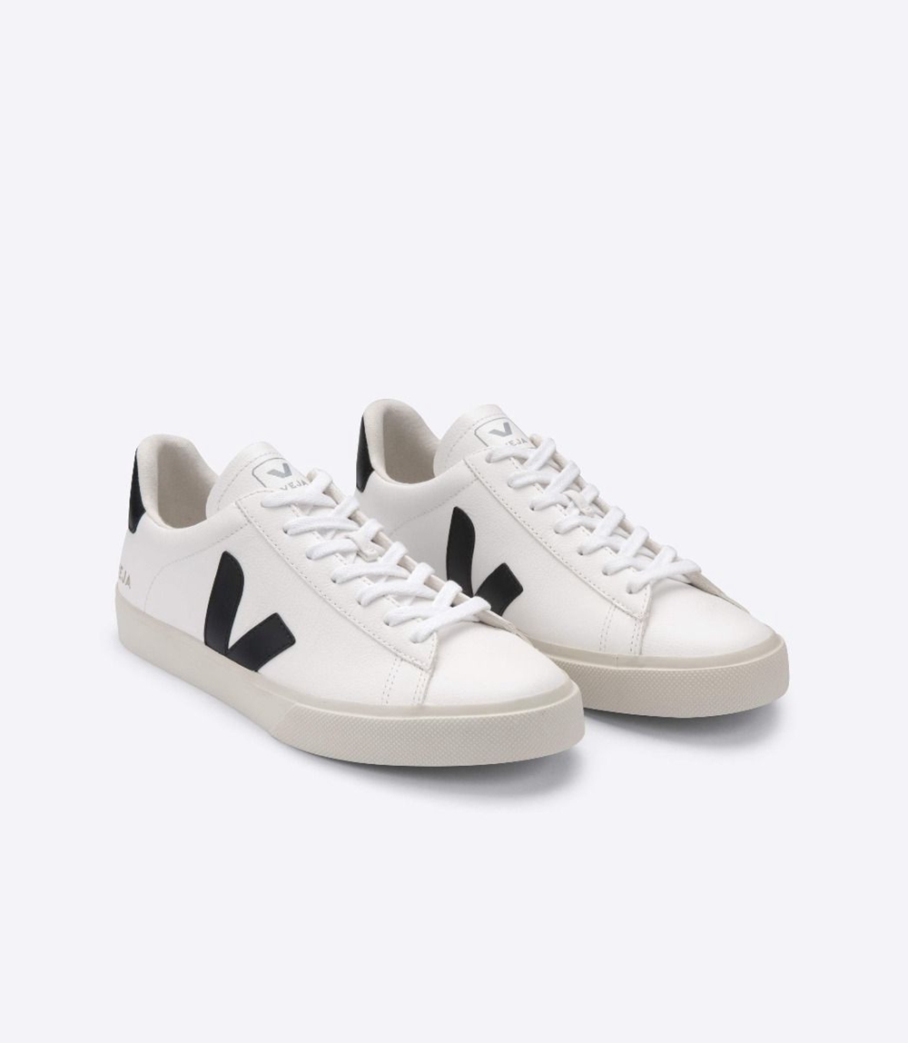 Veja Campo Chromefree メンズ ランニングシューズ 白 黒 | WEQM-47382