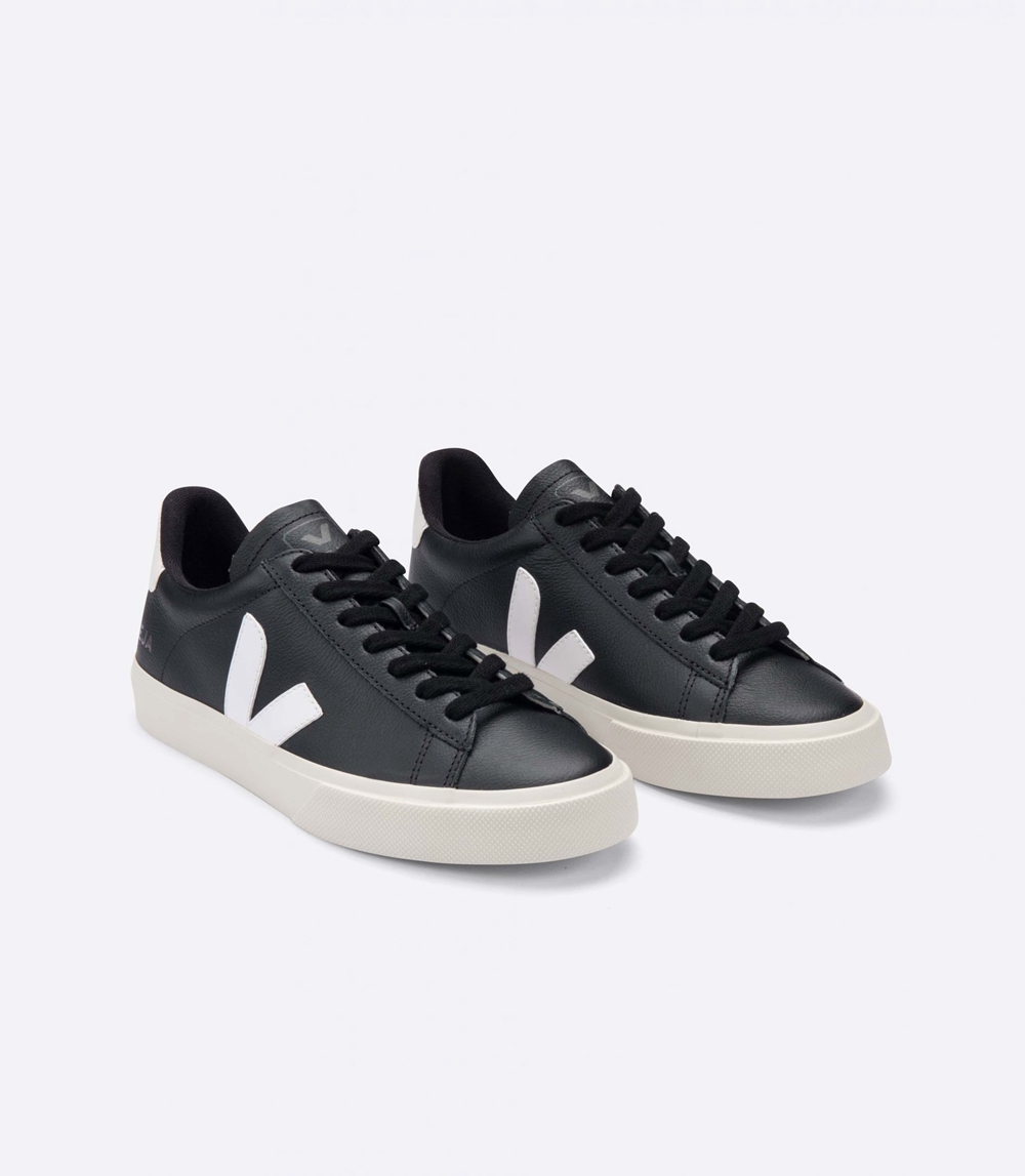 Veja Campo Chromefree メンズ ランニングシューズ 黒 白 | MGQF-15708