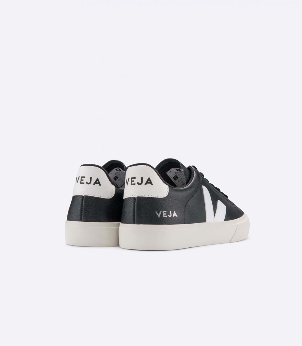 Veja Campo Chromefree メンズ ランニングシューズ 黒 白 | MGQF-15708