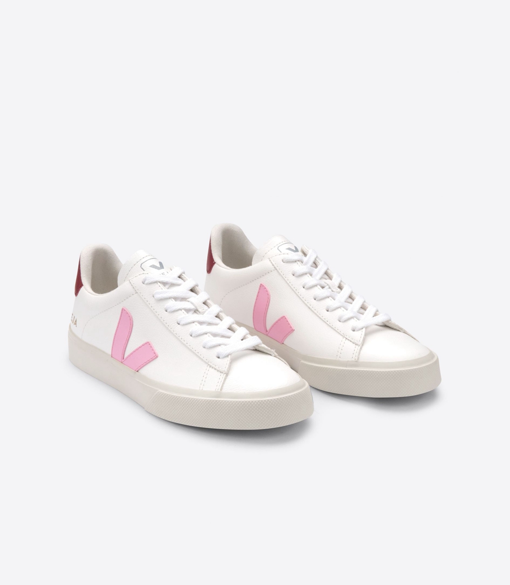 Veja Campo Chromefree レディース ランニングシューズ 白 赤 | JXRV-03459