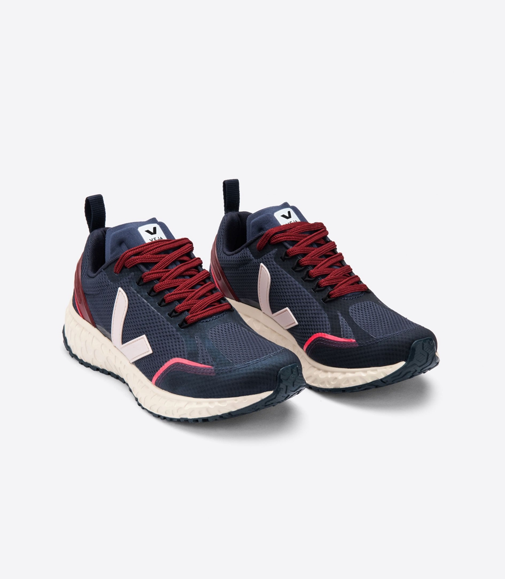 Veja Condor Mesh レディース Vegan Sneakers ネイビー 赤 | PUIW-50984