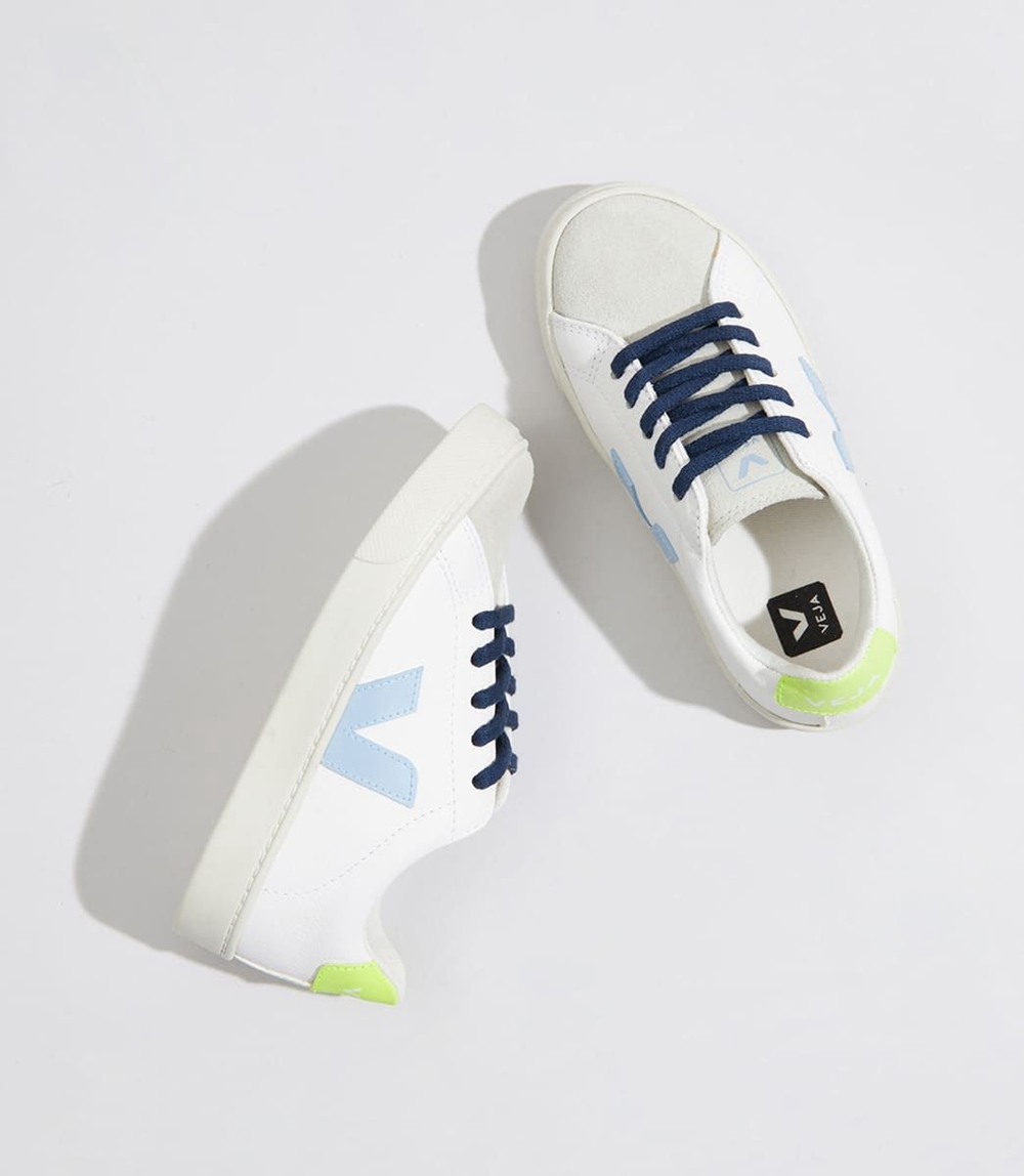 Veja Esplar Chromefree キッズ ランニングシューズ 白 黄色 | MNAW-12650