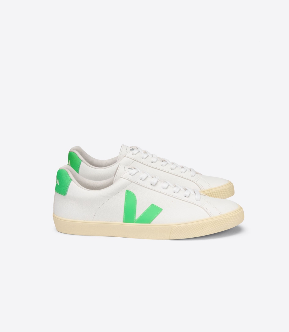 Veja Esplar Chromefree メンズ ランニングシューズ 白 緑 | HYVA-01397