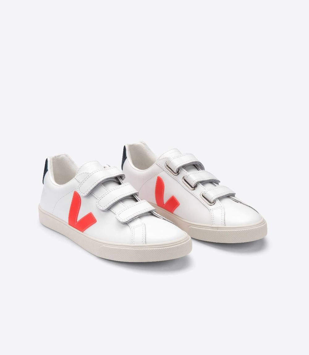 Veja Esplar レザー メンズ ランニングシューズ 白 黒 | XVJW-56289