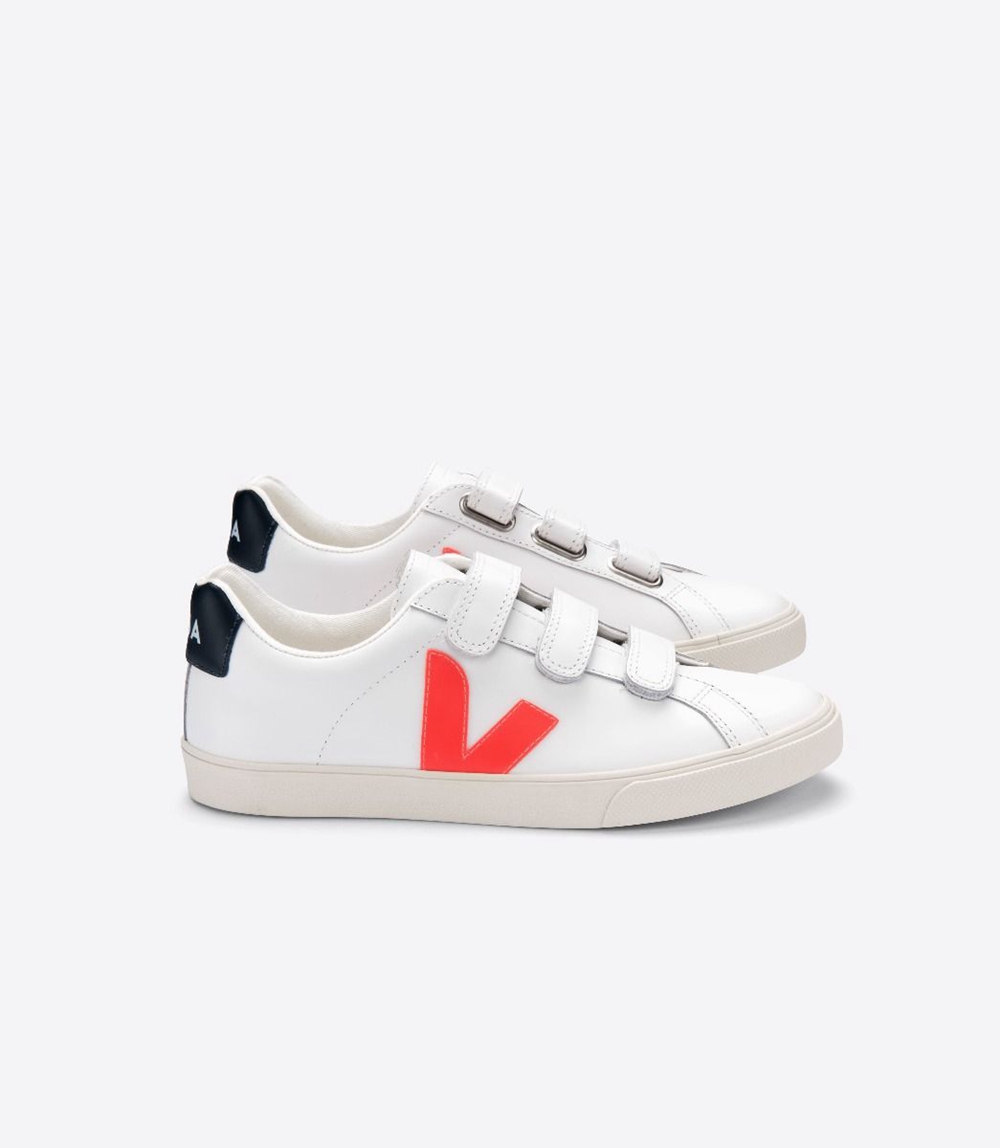 Veja Esplar レザー メンズ ランニングシューズ 白 黒 | XVJW-56289