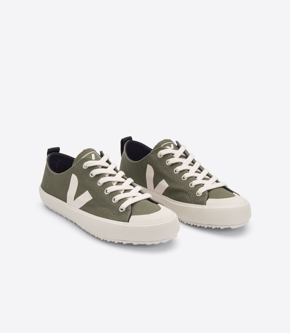 Veja Nova キャンバス メンズ Vegan Sneakers オリーブ 白 | NYZD-10975