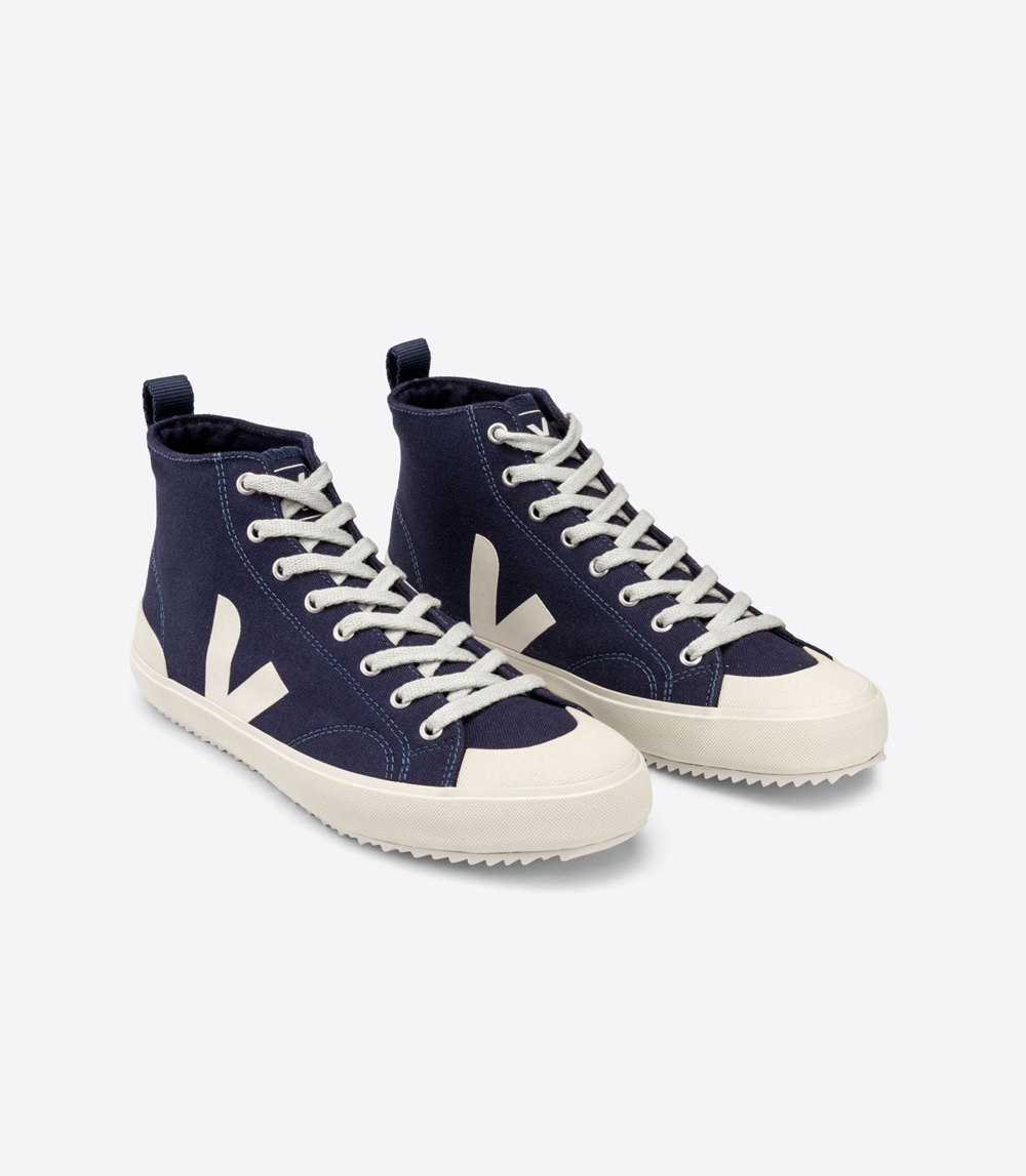 Veja Nova キャンバス メンズ Vegan Sneakers ネイビー | CKRQ-67301