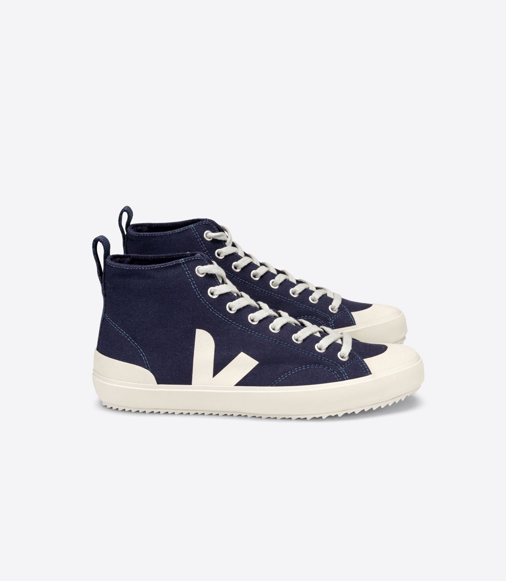 Veja Nova キャンバス メンズ Vegan Sneakers ネイビー | CKRQ-67301