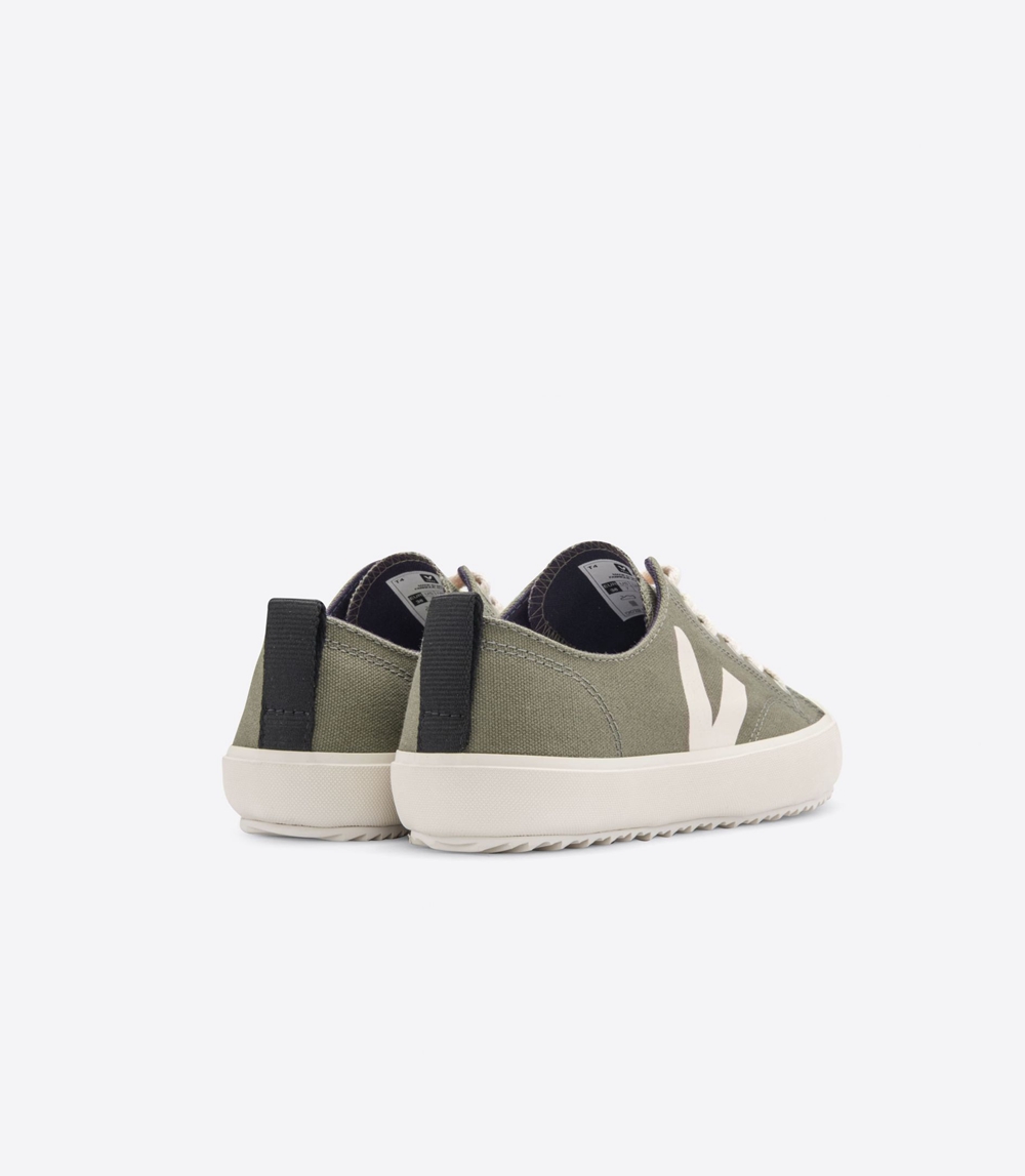 Veja Nova キャンバス レディース Vegan Sneakers オリーブ 白 | VXGY-14728