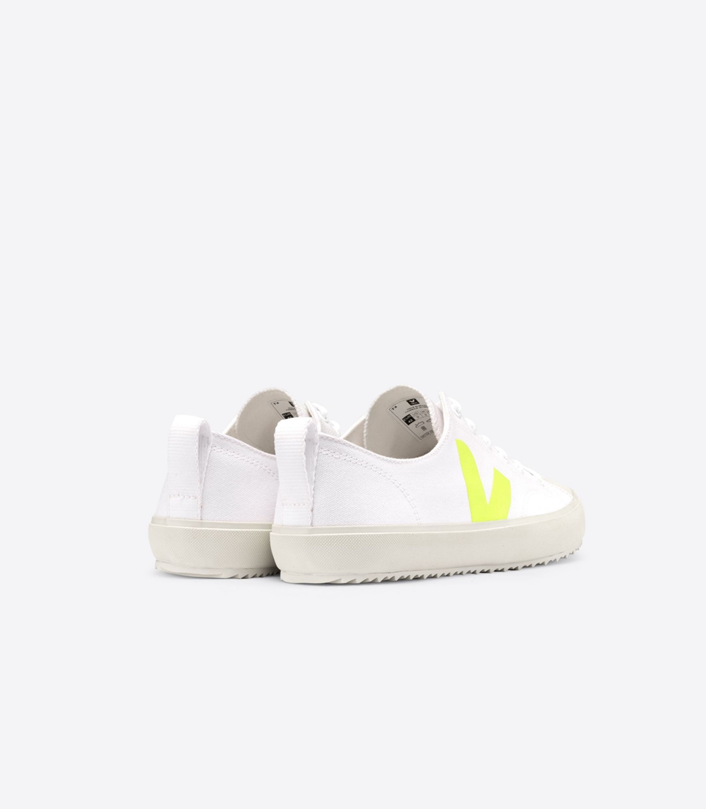 Veja Nova キャンバス レディース Vegan Sneakers 白 黄色 | UCND-51479