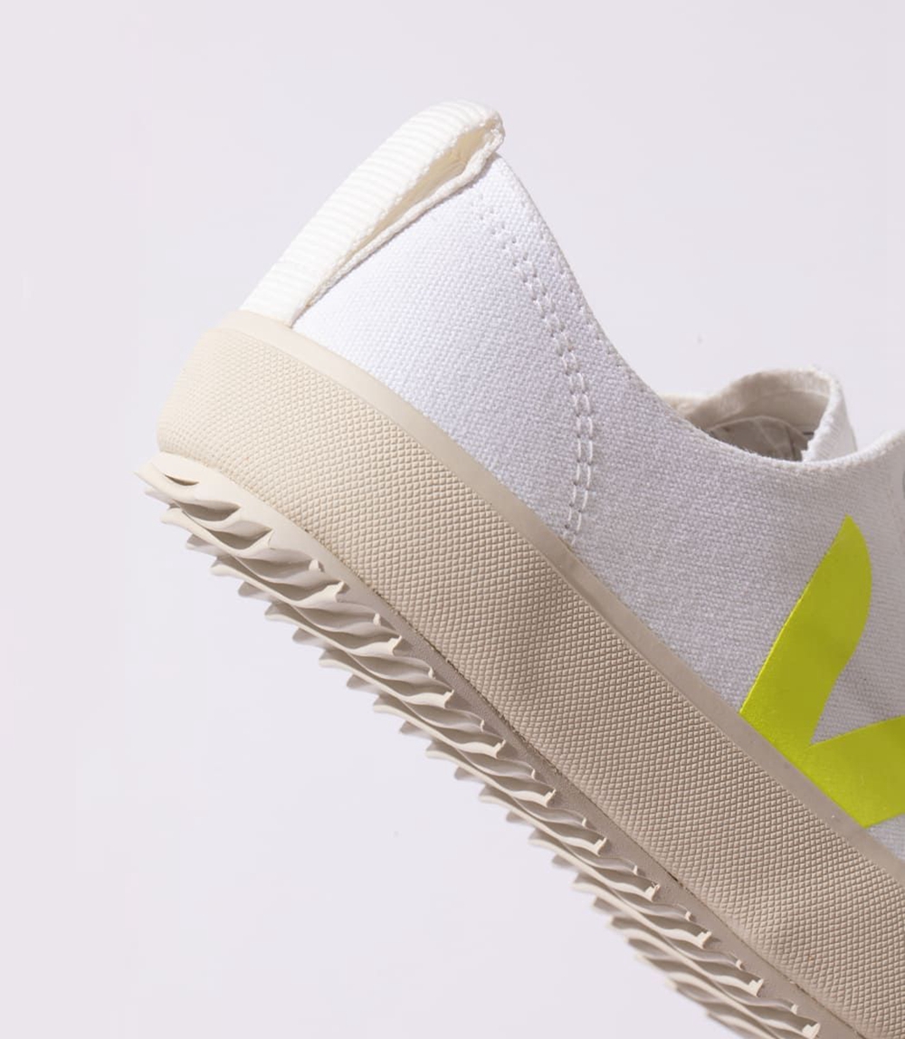 Veja Nova キャンバス レディース Vegan Sneakers 白 黄色 | UCND-51479