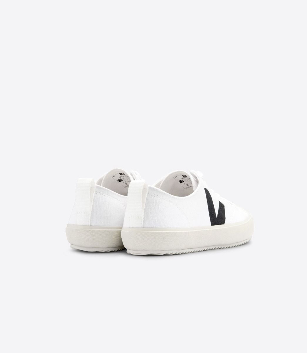 Veja Nova キャンバス レディース Vegan Sneakers 白 黒 | BWDJ-76301