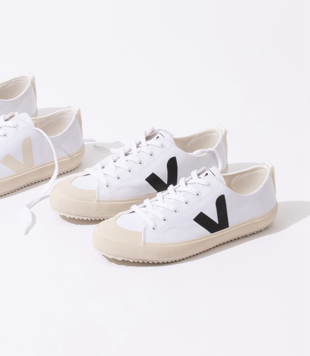 Veja Nova キャンバス レディース Vegan Sneakers 白 黒 | BWDJ-76301