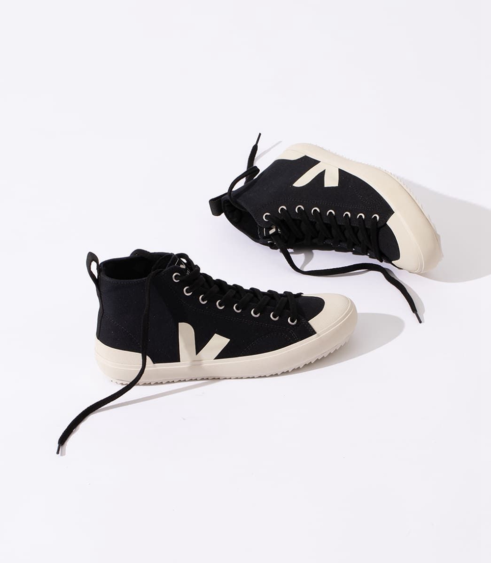 Veja Nova キャンバス レディース Vegan Sneakers 黒 | EBSC-42695