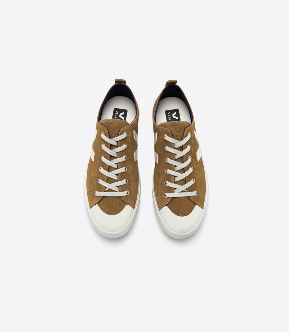 Veja Nova スエード メンズ Vegan Sneakers ブラウン | XUPZ-57892