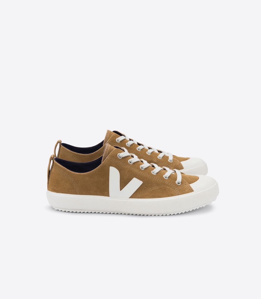 Veja Nova スエード メンズ Vegan Sneakers ブラウン | XUPZ-57892