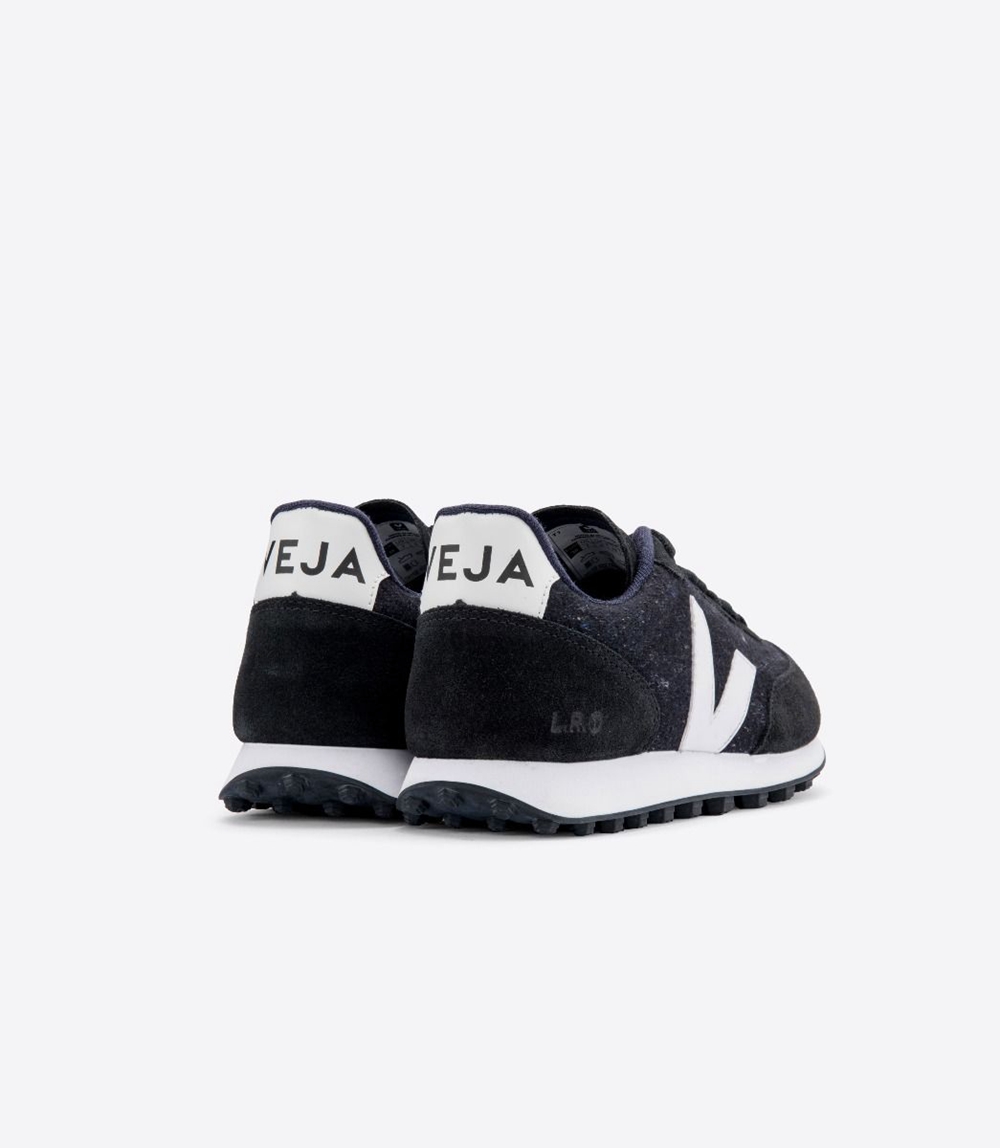 Veja Rio Branco Flannel メンズ ランニングシューズ 黒 白 | LXSH-61340