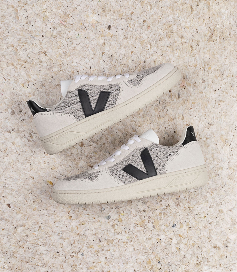 Veja V-10 Flannel メンズ Vegan Sneakers ベージュ グレー | WBXL-54263