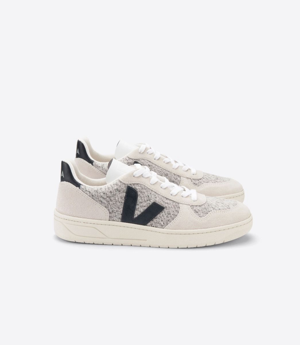 Veja V-10 Flannel メンズ Vegan Sneakers ベージュ グレー | WBXL-54263