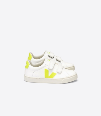 Veja Esplar Chromefree キッズ ランニングシューズ 白 緑 | MNDL-63571