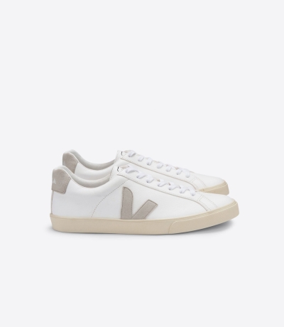 Veja Esplar レザー メンズ ランニングシューズ 白 ベージュ | TDQC-31705