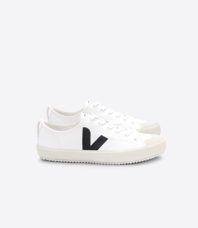 Veja Nova キャンバス メンズ Vegan Sneakers 白 黒 | QYRS-84601