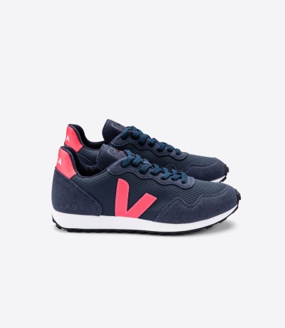 Veja Sdu Alveomesh レディース Vegan Sneakers ネイビー ピンク | LOFW-81674