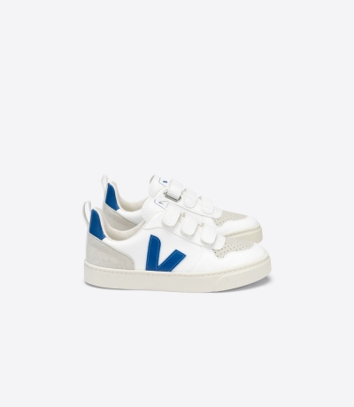 Veja V-10 CWL キッズ Vegan Sneakers 白 青 | VYTA-41590