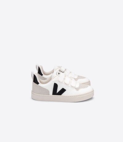 Veja V-10 CWL キッズ Vegan Sneakers 白 黒 | MKBZ-89470