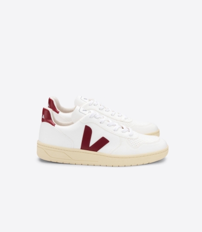 Veja V-10 CWL メンズ Vegan Sneakers 白 赤 | ADJX-45732