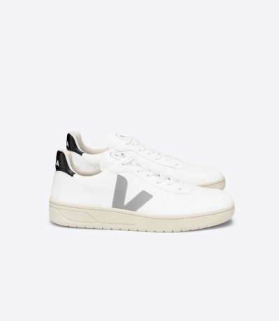 Veja V-10 CWL メンズ Vegan Sneakers 白 黒 | BVYP-03284