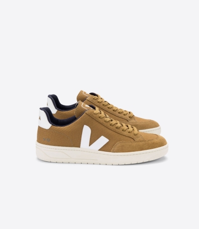 Veja V-12 B-Mesh メンズ Vegan Sneakers ブラウン 白 | GZCB-93651